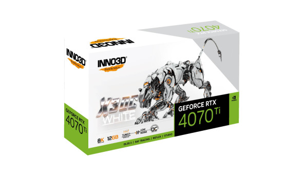 GeForce RTX4070 Ti Inno3D X3 OC WHITE, 12GB GDDR6X, 192bit, PCI Express - 576725
