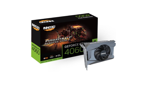GeForce RTX4060 Inno3D Compact, 8GB GDDR6, 128bit, PCI Express 4.0 X8 - 576728