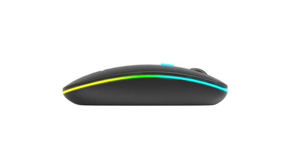 Мишка XTRIKE ME GW-113, бездротова Bluetooth+2,4G, 3200dpi., 4кн., 7 режимів RGB, чорна - 576743