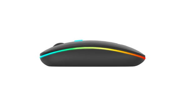 Мишка XTRIKE ME GW-113, бездротова Bluetooth+2,4G, 3200dpi., 4кн., 7 режимів RGB, чорна - 576743