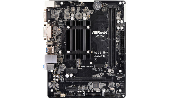 ASRock J4025M (Intel Dual-Core 2.9GHz, 2xDDR4, D-Sub, HDMI, DVІ-D, 1+2 PCIe, 2xSATAIII, mATX)