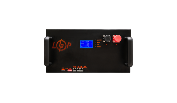 Аккумулятор LP LiFePO4 51,2V - 100 Ah (5120Wh) (Smart BMS 200A/100А) с LCD металл Smart RM