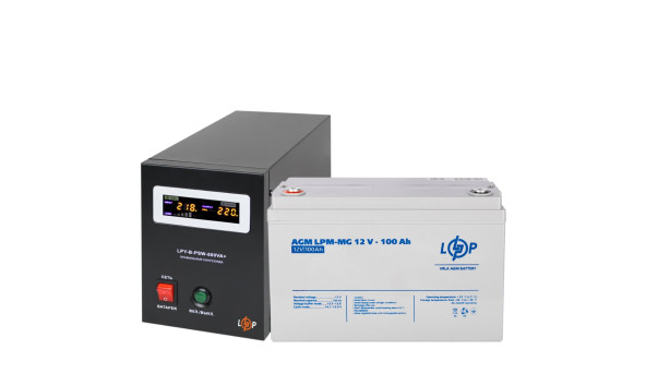 Комплект резервного живлення LP (LogicPower) ДБЖ + мультигелева батарея (UPS B800 + АКБ MG 1200Wh) - 579015