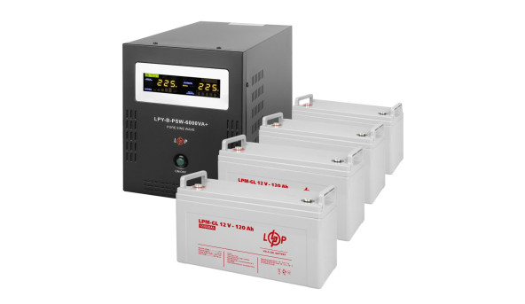 Комплект резервного питания LP (LogicPower) ИБП + гелевая батарея (UPS B6000 + АКБ GL 5760W) - 579125