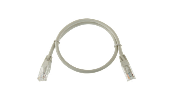 Патч-корд литий UTP RJ45 кат. 5Е 0.5 м (серый) - 579147