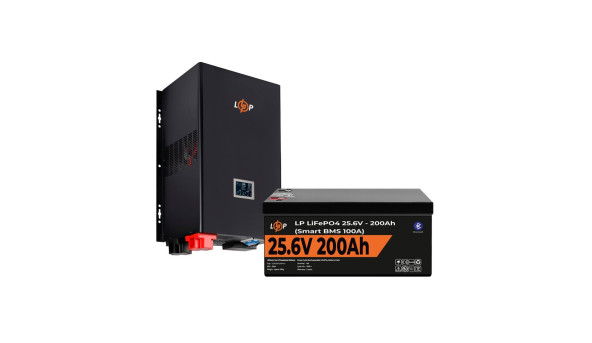 Комплект резервного живлення LP (LogicPower) ДБЖ + літієва (LiFePO4) батарея (UPS 3600VA + АКБ LiFePO4 5120W)