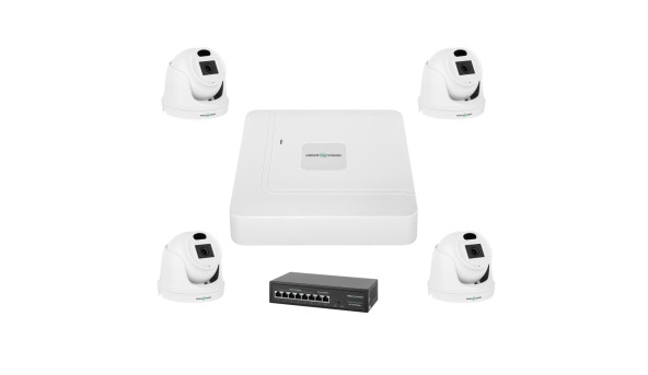 Комплект відеоспостереження на 4 камери GV-IP-K-W70/04 3MP