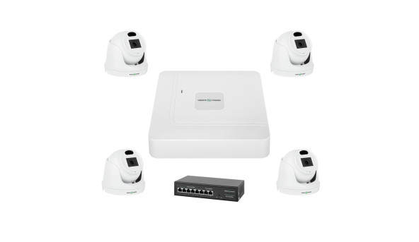 Комплект відеоспостереження на 4 камери GV-IP-K-W70/04 3MP - 579226