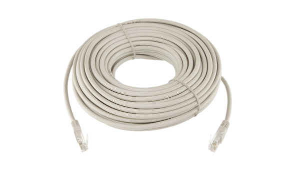 Патч-корд литий UTP RJ45 кат. 5Е 20 м (серый) - 579237