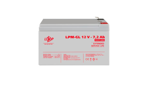 Акумулятор гелевий LPM-GL 12V - 7.2 Ah - 579306