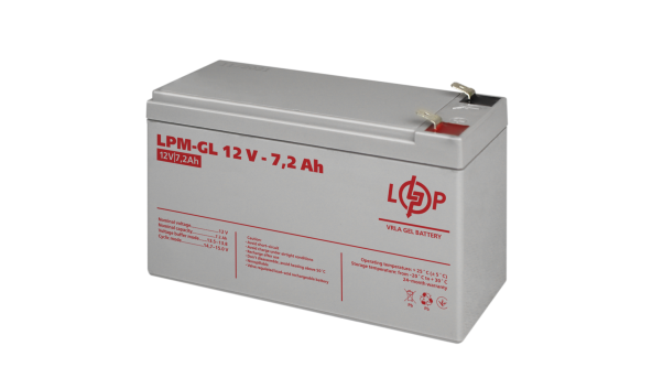 Акумулятор гелевий LPM-GL 12V - 7.2 Ah - 579306