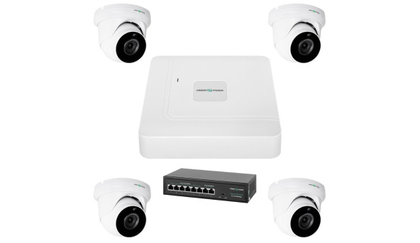 Комплект відеоспостереження на 4 камери GV-IP-K-W74/04 5MP - 579310