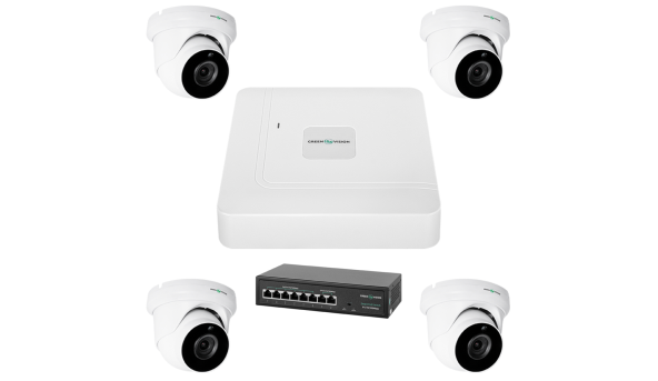 Комплект видеонаблюдения на 4 камеры GV-IP-K-W74/04 5MP