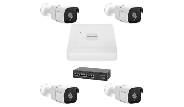 Комплект видеонаблюдения на 4 камеры GV-IP-K-W75/04 5MP - 579392