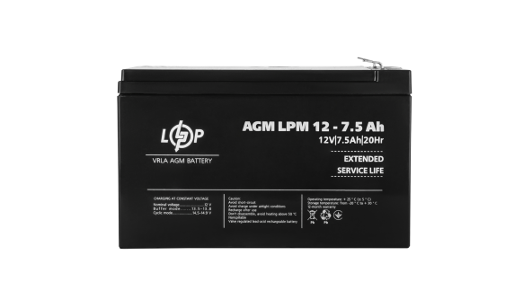 Акумулятор AGM LPM 12V - 7.5 Ah - 579396