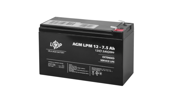 Акумулятор AGM LPM 12V - 7.5 Ah - 579396