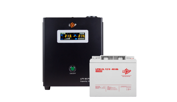 Комплект резервного питания для котла LP (LogicPower) ИБП + гелевая батарея (UPS W500 + АКБ GL 480W)