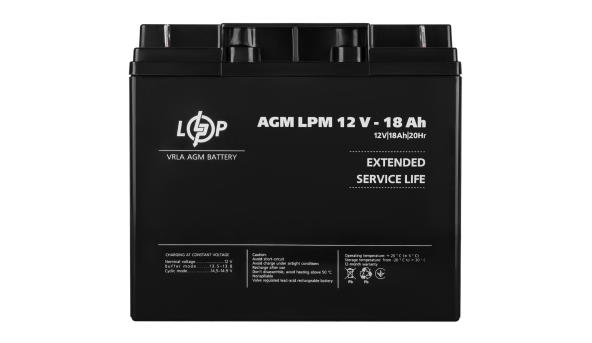 Акумулятор AGM LPM 12V - 18 Ah - 579506