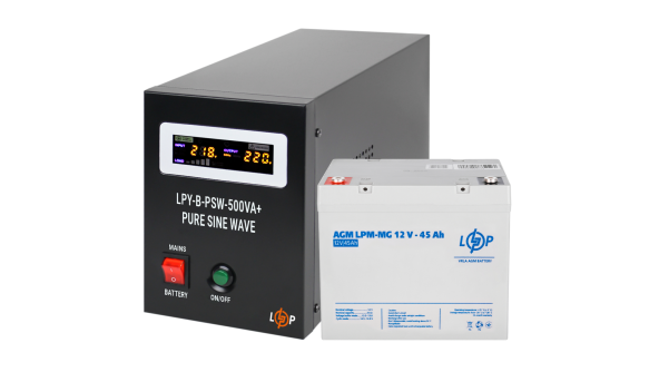 Комплект резервного питания для котла LP (LogicPower) ИБП + мультигелевая батарея (UPS B500 + АКБ MG 540Wh)