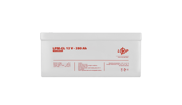 Аккумулятор гелевый LPM-GL 12V - 280 Ah - 579579