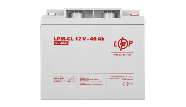 Аккумулятор гелевый LPM-GL 12V - 40 Ah