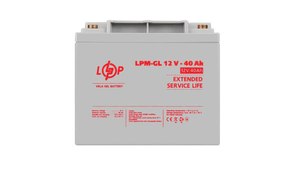 Аккумулятор гелевый LPM-GL 12V - 40 Ah