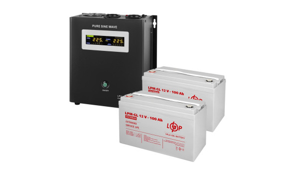 Комплект резервного живлення LP (LogicPower) ДБЖ + гелева батарея (UPS W1500 + АКБ GL 2400W)
