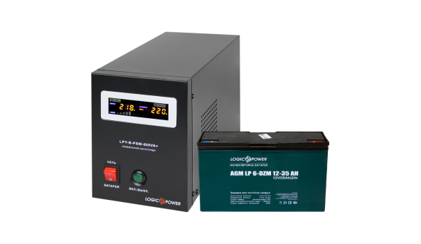 Комплект резервного живлення LP (LogicPower) ДБЖ + DZM батарея (UPS B800 + АКБ DZM 455W)