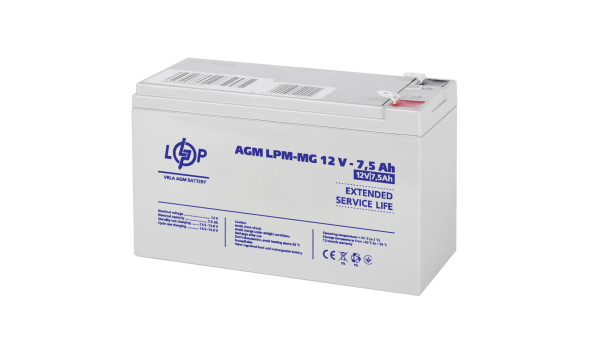 Аккумулятор мультигелевый LPM-MG 12V - 7.5 Ah