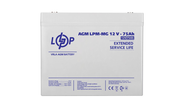 Акумулятор мультигелевий LPM-MG 12V - 75 Ah - 579945
