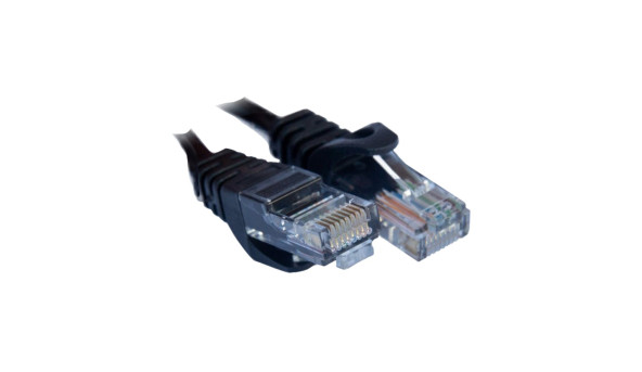 Патчкорд Gear CAT5E UTP 24 AWG 1м, чорний - 580067