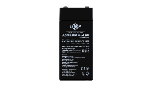 Аккумулятор AGM LPM 4V - 4 Ah