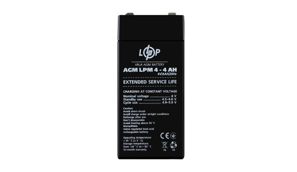 Аккумулятор AGM LPM 4V - 4 Ah - 580101