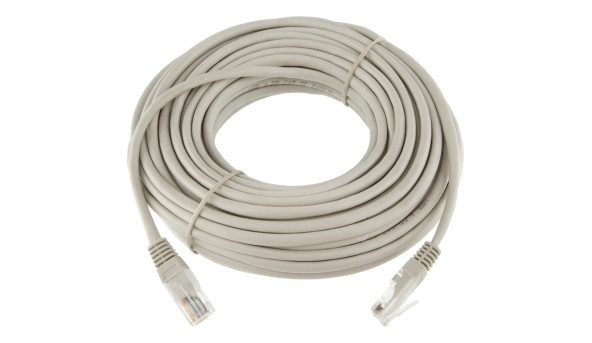 Патч-корд литий UTP RJ45 кат. 5Е 15 м (серый)