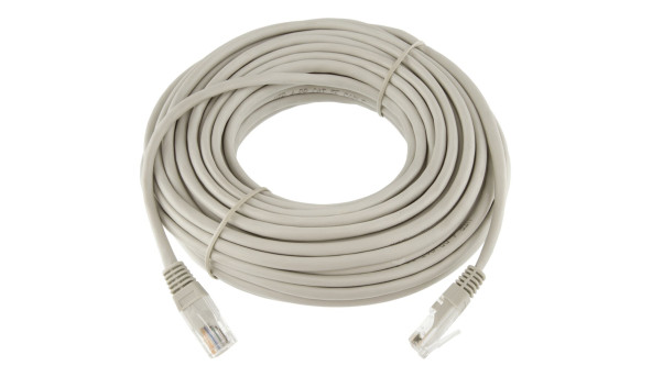 Патч-корд литий UTP RJ45 кат. 5Е 15 м (серый) - 580234