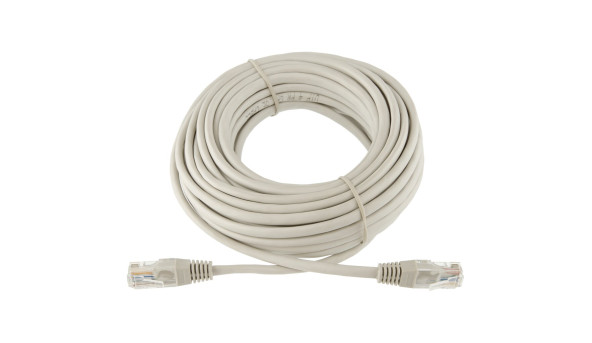 Патч-корд литий UTP RJ45 кат. 5Е 10 м (серый) - 580337