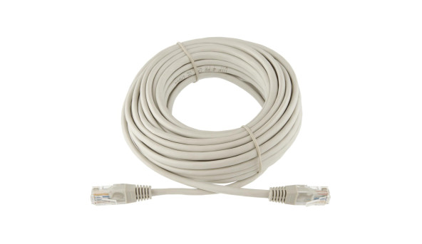 Патч-корд литий UTP RJ45 кат. 5Е 10 м (серый)