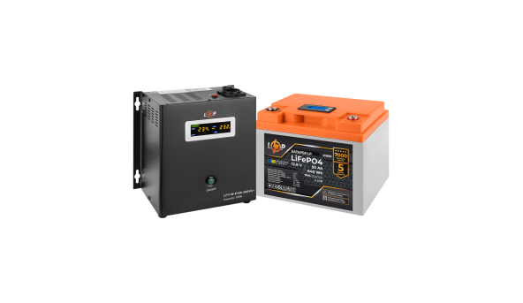 Комплект резервного живлення LP (LogicPower) ДБЖ + літієва (LiFePO4) батарея (UPS W500+ АКБ LiFePO4 640Wh)