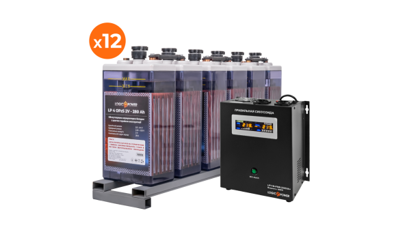 Комплект резервного живлення для підприємств LP (LogicPower) ДБЖ + OPzS батарея (UPS W2500 + АКБ OPzS 7728W)