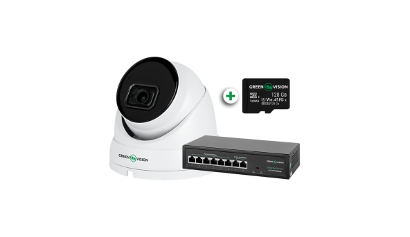 Комплект відеоспостереження з функцією розпізнавання облич на 1 IP камеру GV-803