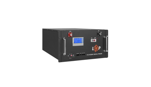 Аккумулятор LP LiFePO4 48V (51,2V) - 230 Ah (11776Wh) (Smart BMS 200A) с LCD RM RS485/CAN - 580562
