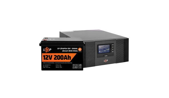 Комплект резервного живлення LP (LogicPower) ДБЖ + літієва (LiFePO4) батарея (UPS B1500+ АКБ LiFePO4 2560W)