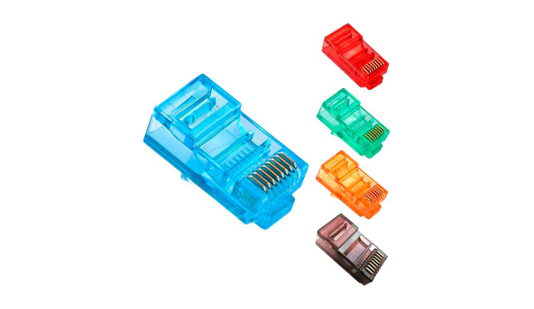 Конектор кольоровий RJ45 8P8C UTP Cat.5E (100 шт) - 580743