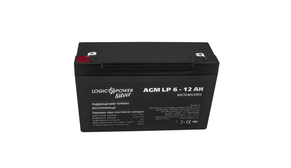 Акумулятор AGM LP 6V - 12 Ah Silver - 580844