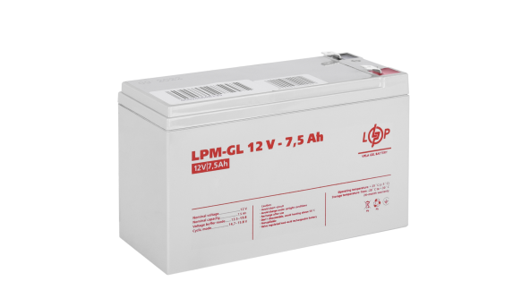 Акумулятор гелевий LPM-GL 12V - 7.5 Ah - 581179