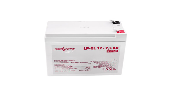 Акумулятор гелевий LP-GL 12V - 7.5 Ah Silver - 581217