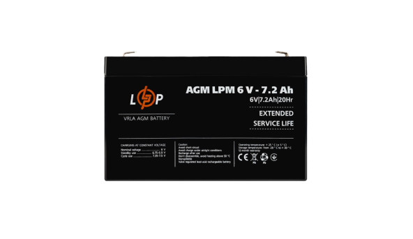 Аккумулятор AGM LPM 6V - 7.2 Ah
