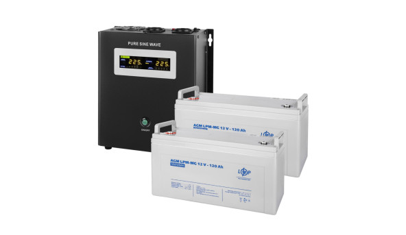 Комплект резервного живлення LP (LogicPower) ДБЖ + мультигелева батарея (UPS W1500 + АКБ MG 2880Wh)