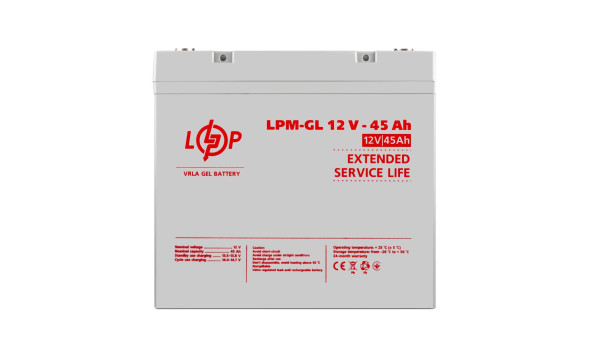 Акумулятор гелевий LPM-GL 12V - 45 Ah - 581440