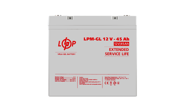 Акумулятор гелевий LPM-GL 12V - 45 Ah - 581440